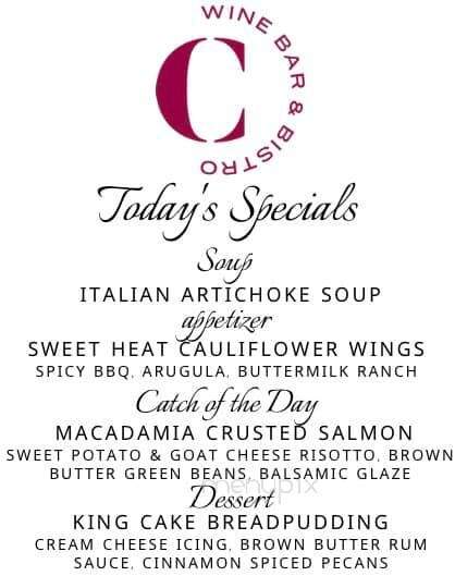 Cuvee Wine Bar & Bistro - Thibodaux, LA menu_pic