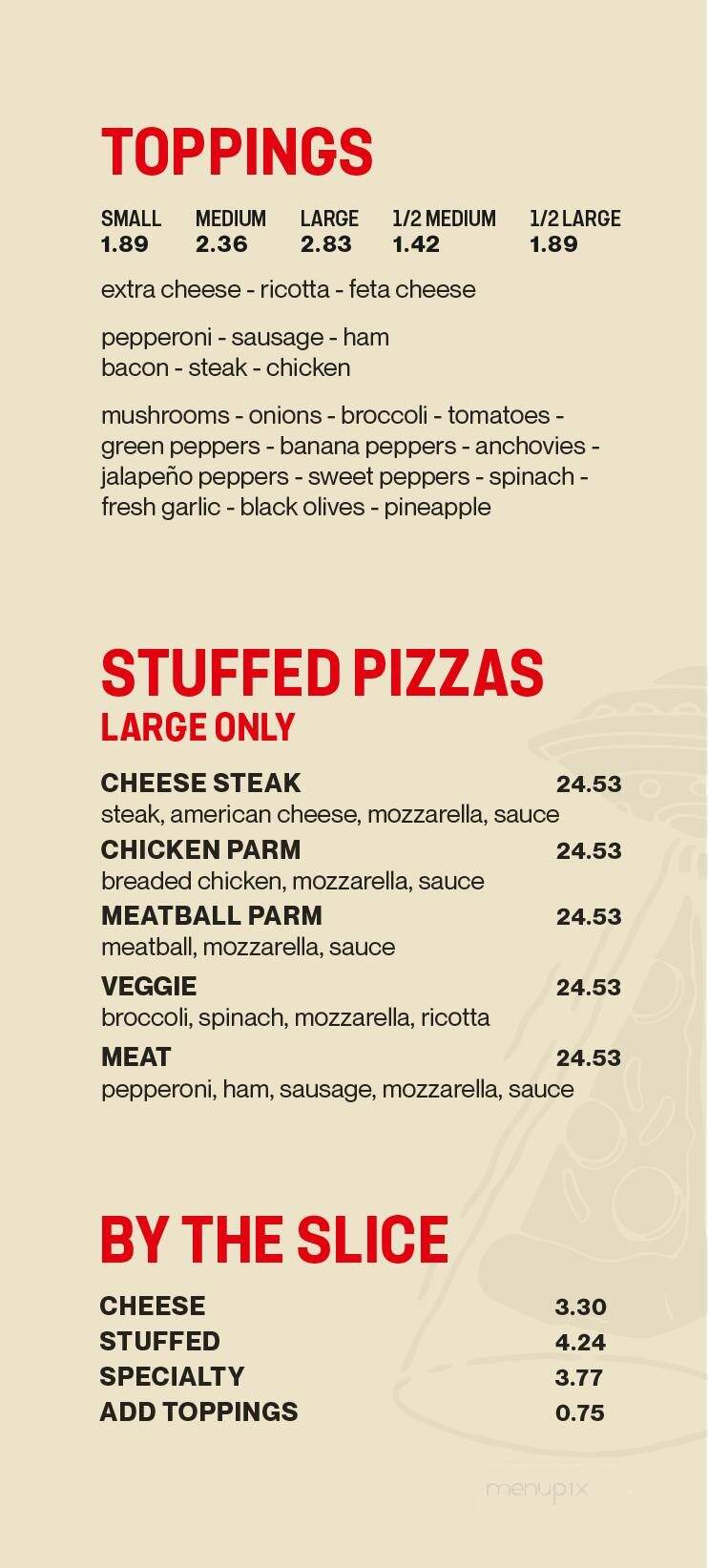Serpone's Pizza - Berlin, MD menu_pic