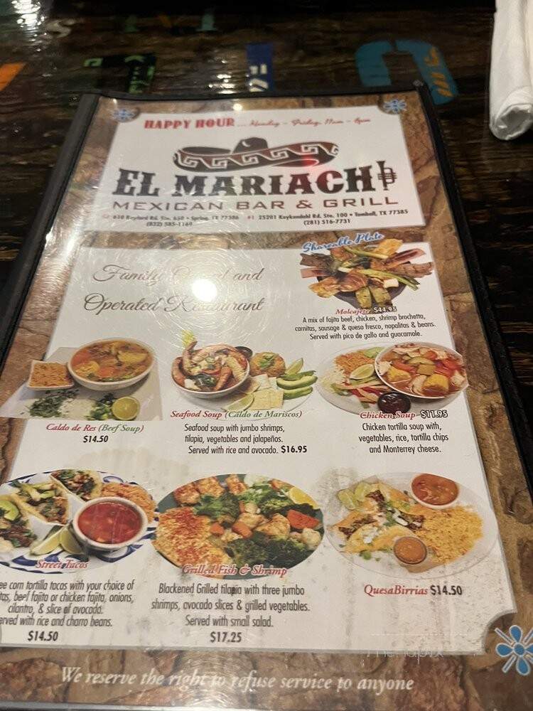 El Mariachi Mexican Bar & Grill - Spring, TX
