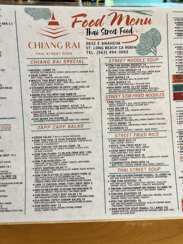 Chiang Rai - Long Beach, CA menu_pic