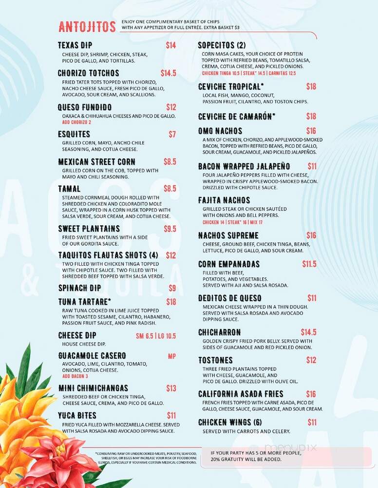 La Santa Tacos & Tequilas - Naples, FL menu_pic