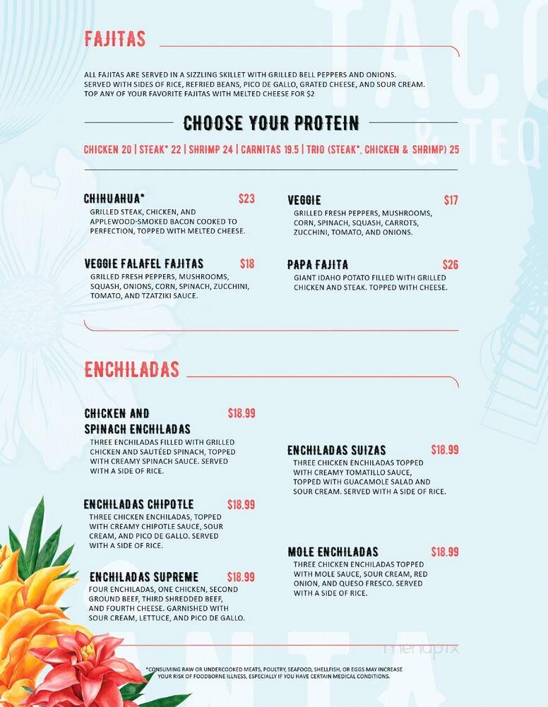 La Santa Tacos & Tequilas - Naples, FL menu_pic