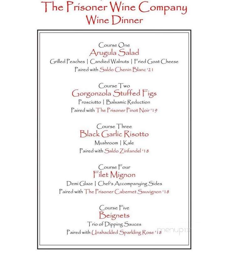 Tuscan Prime Italian Chophouse & Dolce Bar - Annapolis, MD menu_pic