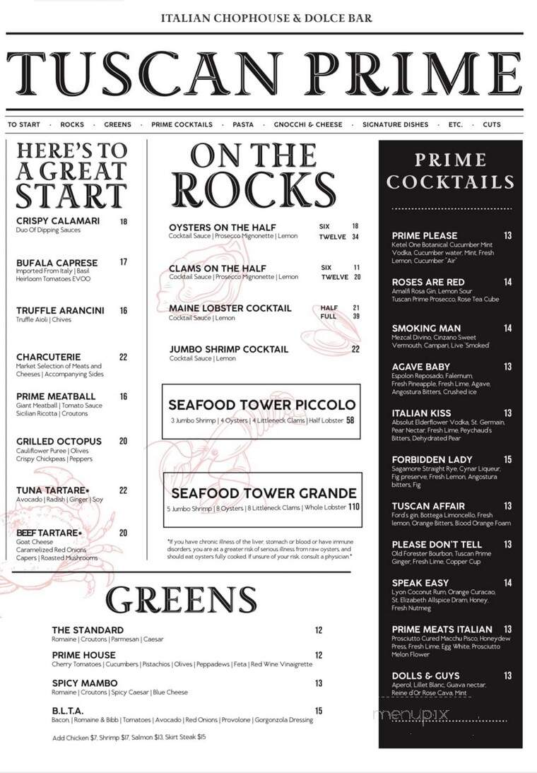 Tuscan Prime Italian Chophouse & Dolce Bar - Annapolis, MD menu_pic