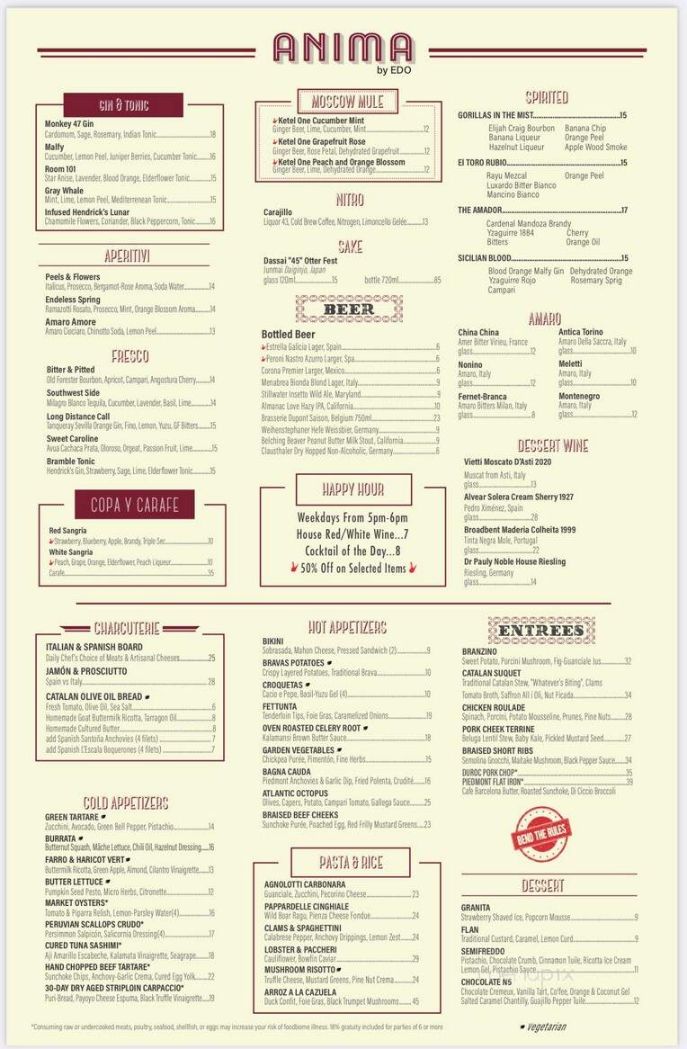 Anima by EDO - Las Vegas, NV menu_pic