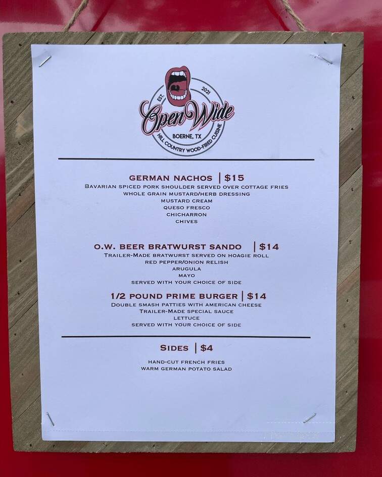 Free Roam Brewing Company - Boerne, TX menu_pic