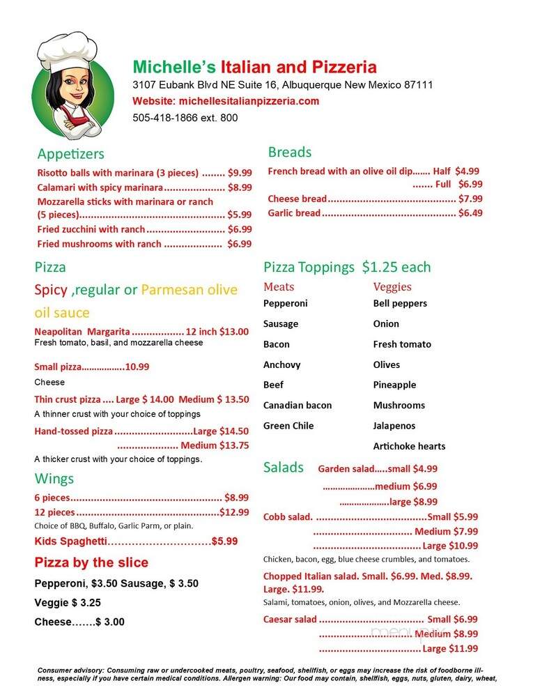 Michelle's Italian and Pizzeria - Albuquerque, NM