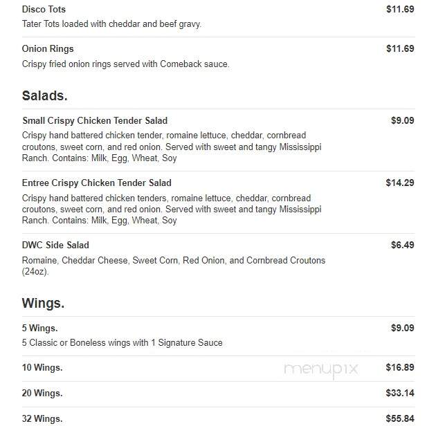 Detroit Wing Company - Allen Park, MI menu_pic