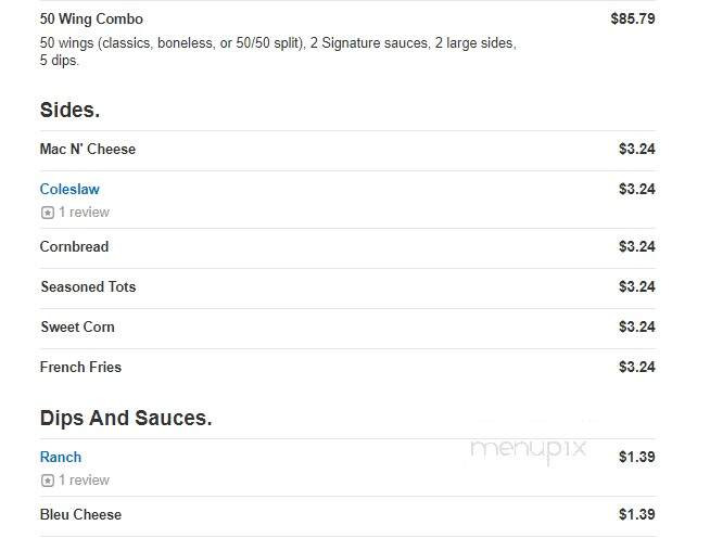 Detroit Wing Company - Allen Park, MI menu_pic