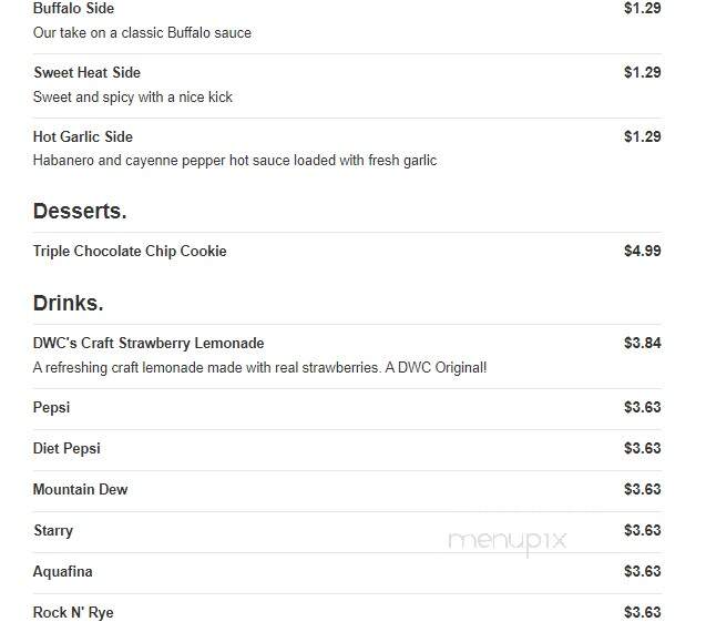 Detroit Wing Company - Allen Park, MI menu_pic
