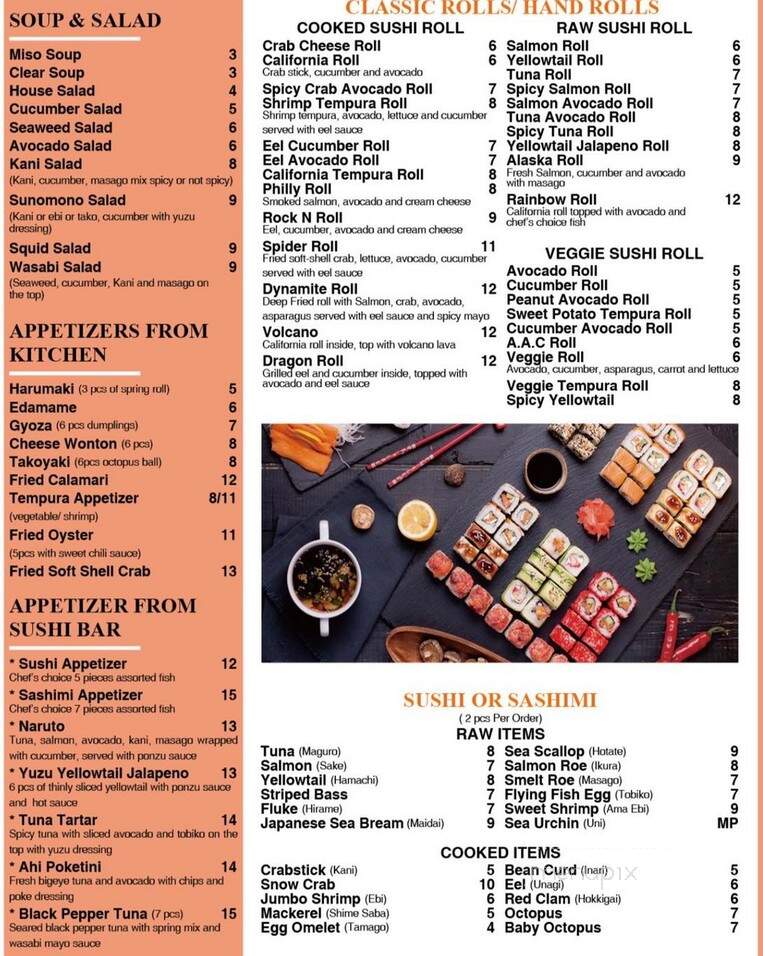 Wasabi - Acworth, GA menu_pic