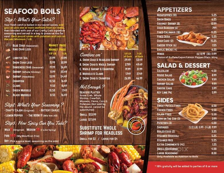 Crafty Crab - Eastpointe, MI menu_pic