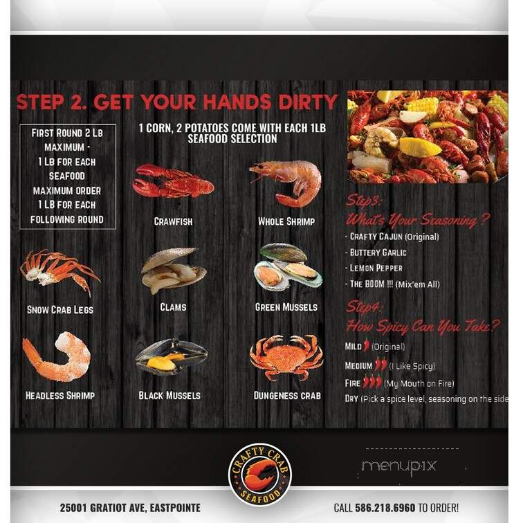 Crafty Crab - Eastpointe, MI menu_pic