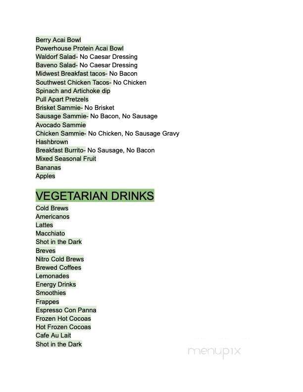 High Ground Cafe and Espresso Bar - North Sioux City, SD menu_pic