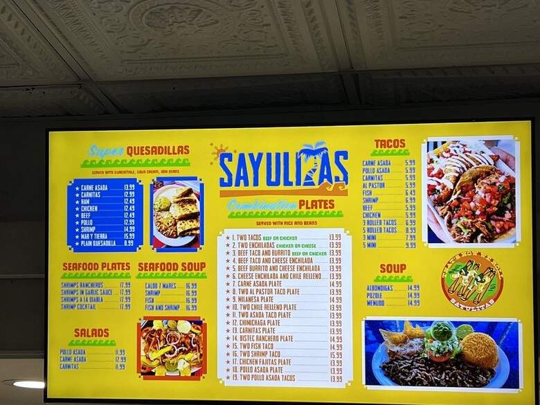 Sayulitas Mexican Food - Santee, CA menu_pic