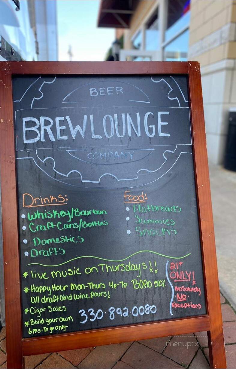 Brewlounge Beer - Columbiana, OH menu_pic
