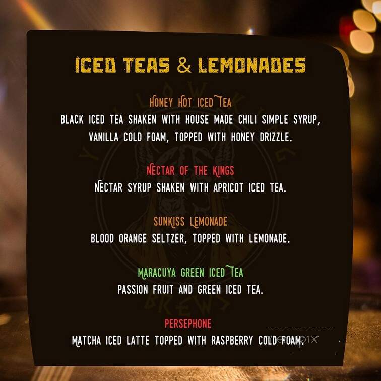 Yellow King Brews - Wallingford, CT menu_pic