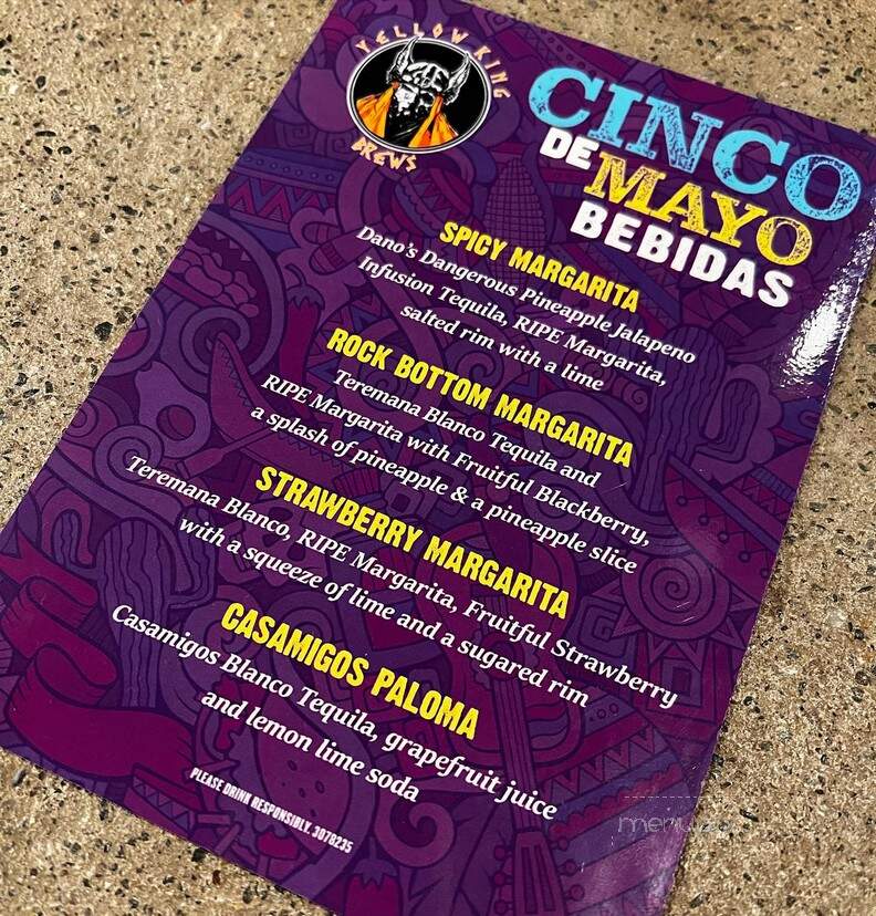 Yellow King Brews - Wallingford, CT menu_pic