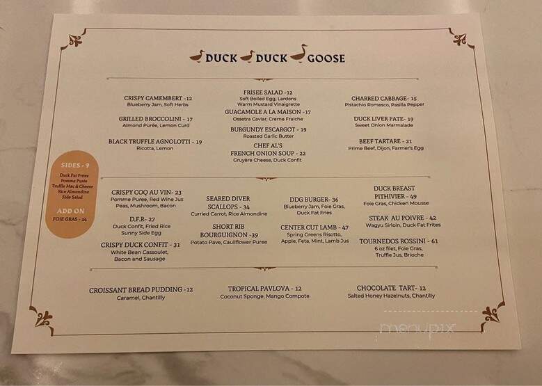 Duck Duck Goose - Washington, DC menu_pic