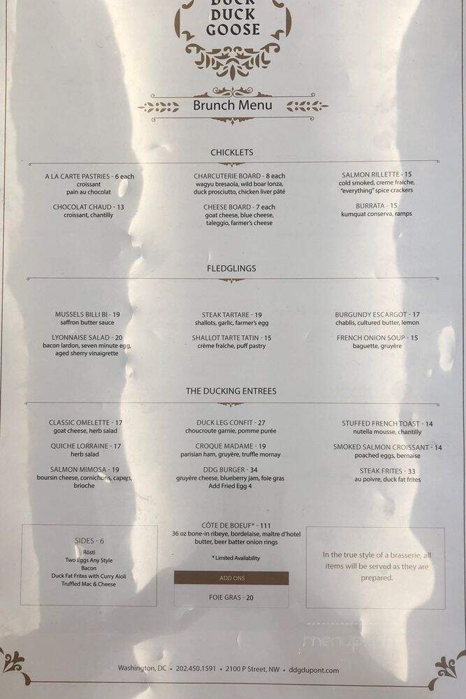 Duck Duck Goose - Washington, DC menu_pic