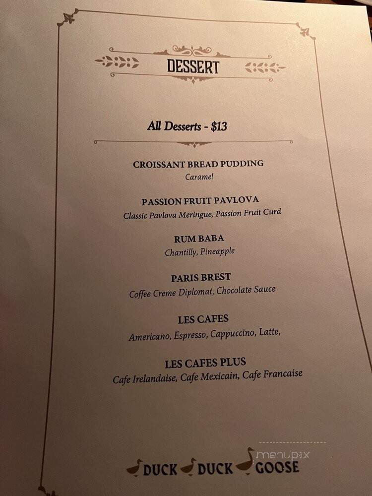 Duck Duck Goose - Washington, DC menu_pic