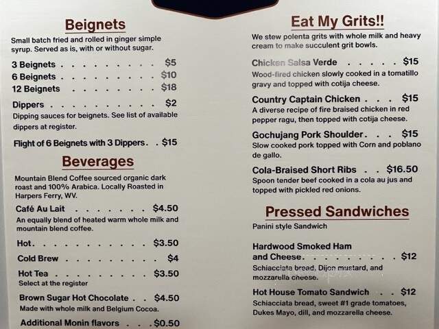 Bilstad's Beignets - Ashburn, VA menu_pic