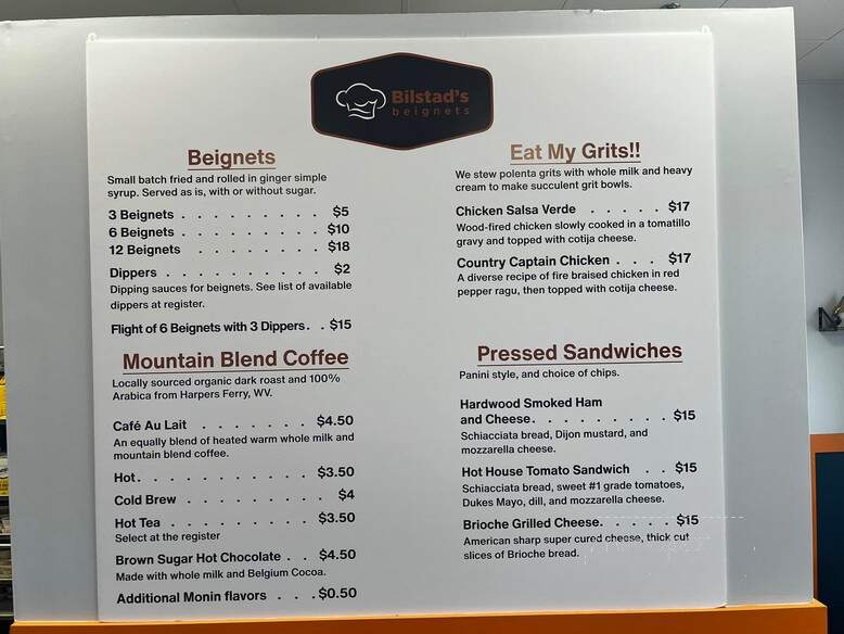 Bilstad's Beignets - Ashburn, VA menu_pic