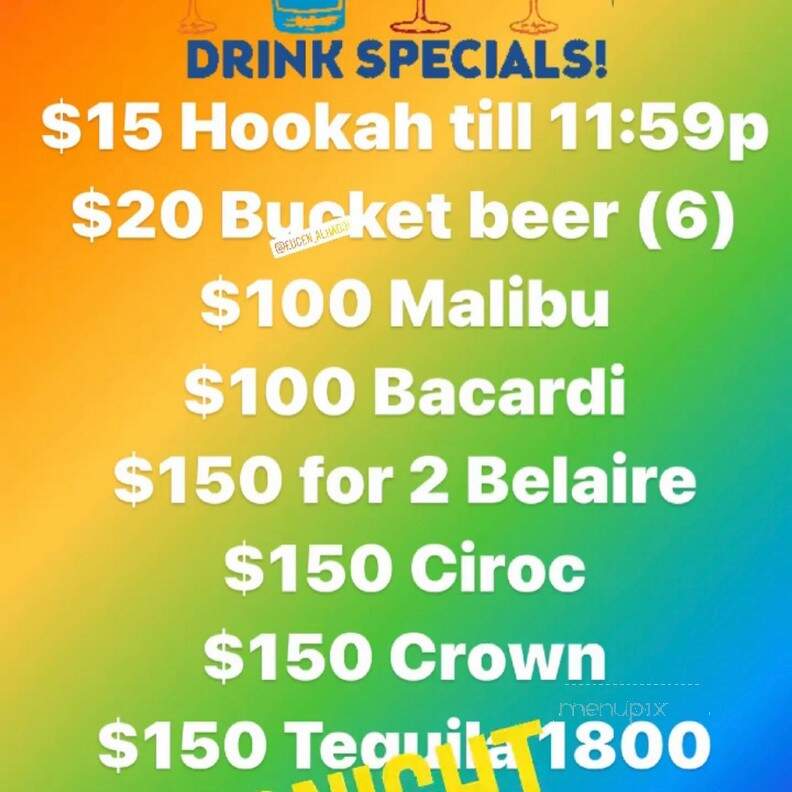 Safari Lux Lounge - Charlotte, NC menu_pic