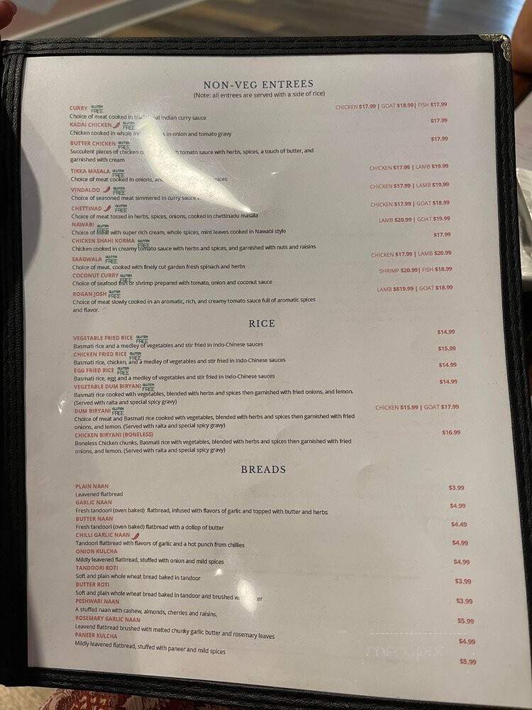 Persis Indian Grill - Exton, PA menu_pic