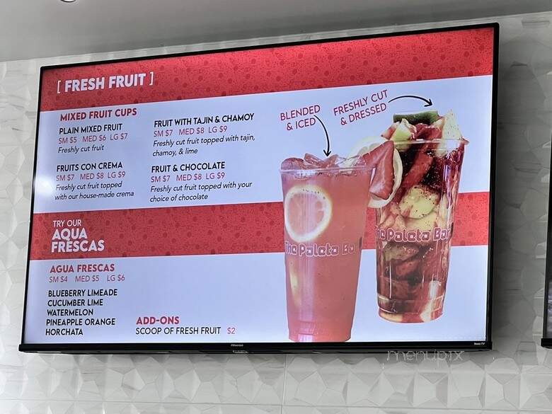 The Paleta Bar - Houston, TX menu_pic