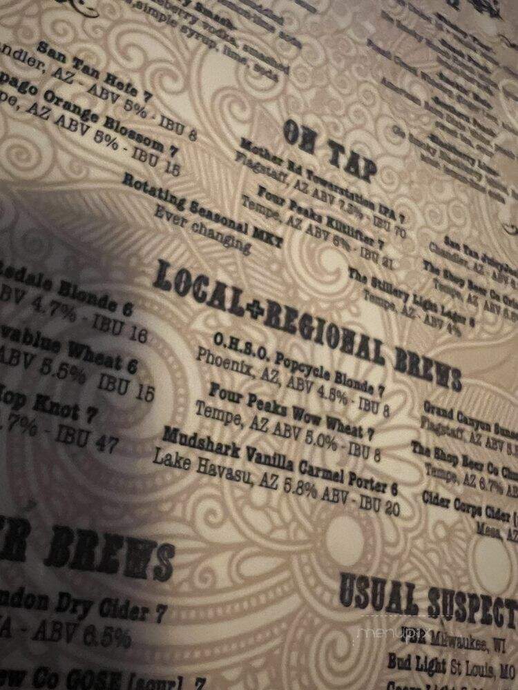 The Stillery - Phoenix, AZ menu_pic