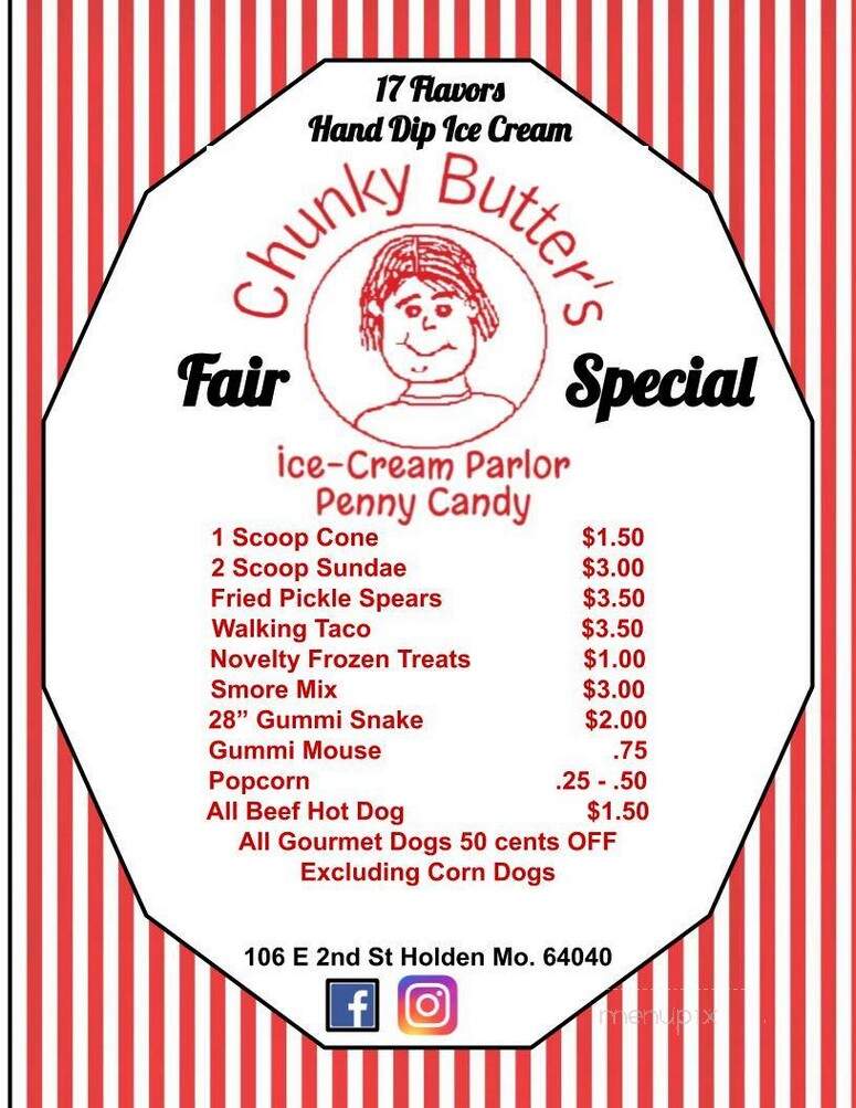 Chunky Butters - Holden, MO menu_pic