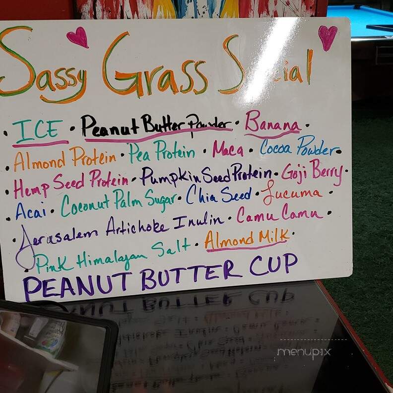 Sassy Grass Juice Bar - Las Cruces, NM menu_pic