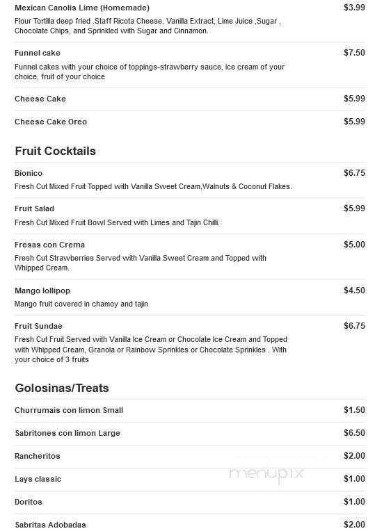 Canela Mexican Cafe - Cherry Hill, NJ menu_pic