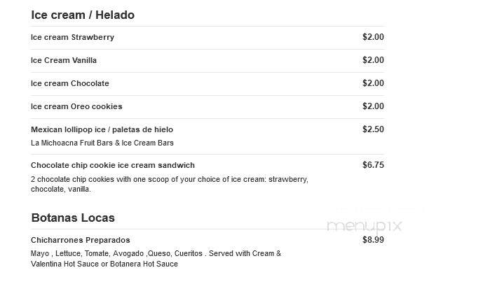 Canela Mexican Cafe - Cherry Hill, NJ menu_pic