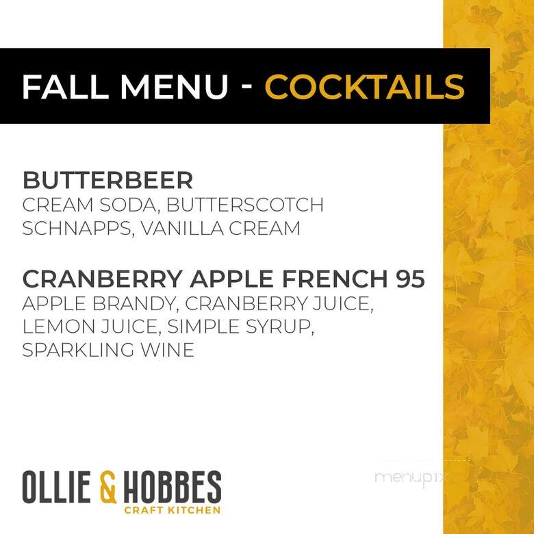 Ollie & Hobbes Craft Kitchen - Lincoln, NE menu_pic