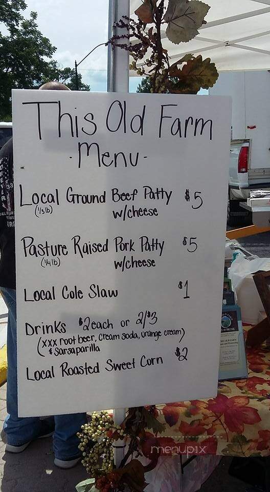 This Old Farm - Colfax, IN menu_pic