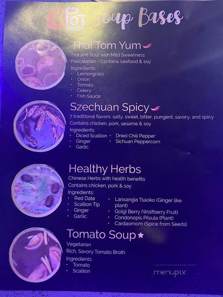 KPot Korean BBQ & Hot Pot - Englewood, NJ menu_pic