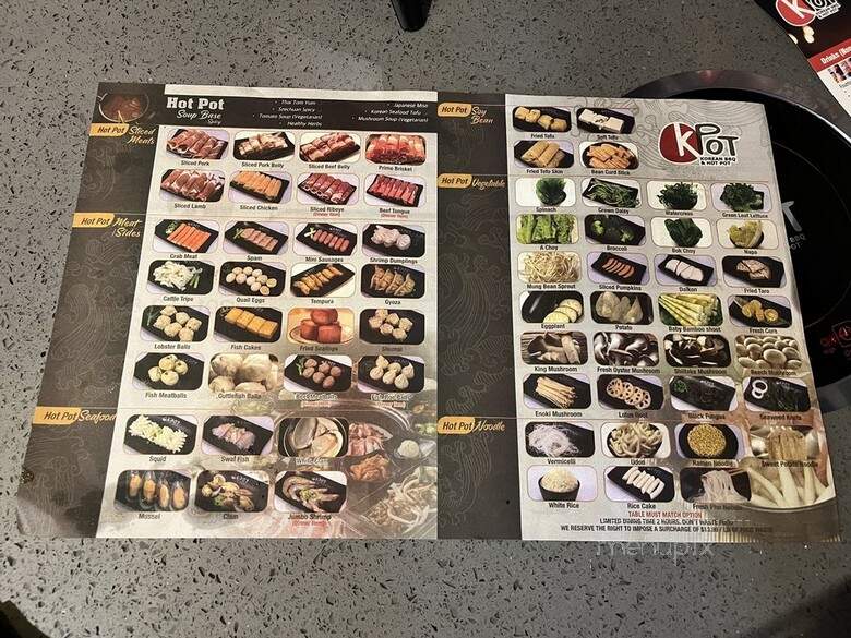 KPot Korean BBQ & Hot Pot - Englewood, NJ menu_pic
