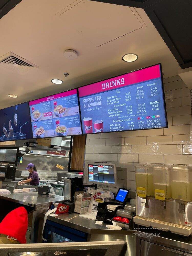 Raising Cane's Chicken Fingers - Vacaville, CA menu_pic