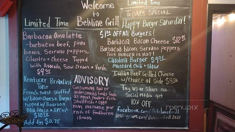 Beltline Grill - Columbia, SC menu_pic