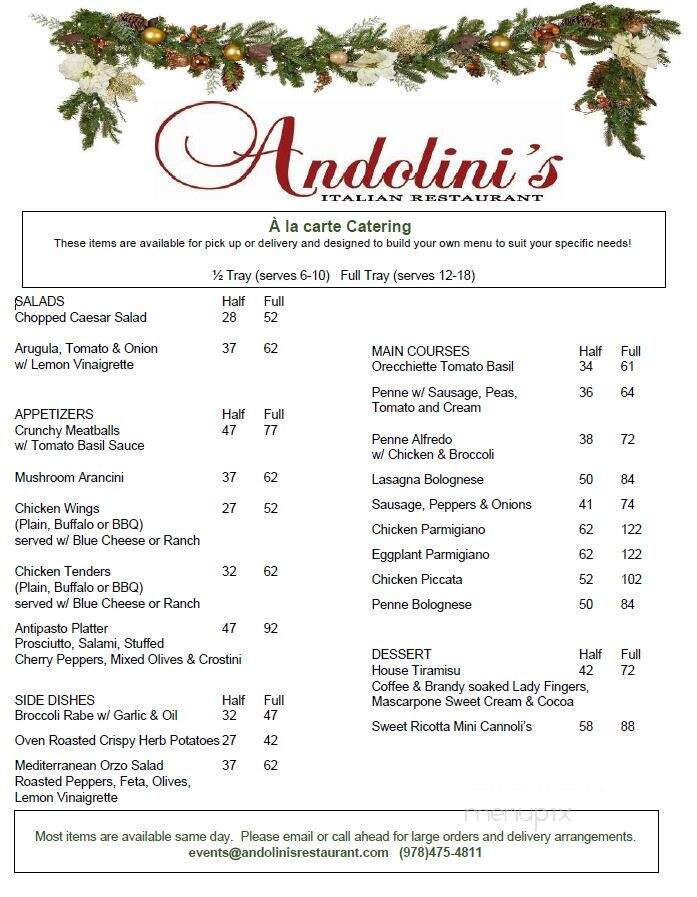 Daxi Greek Cafe and Bar - Andover, MA menu_pic