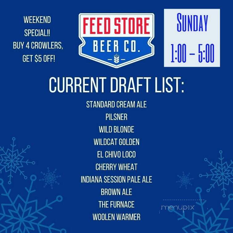 Feed Store Beer Co - Bloomfield, IN menu_pic
