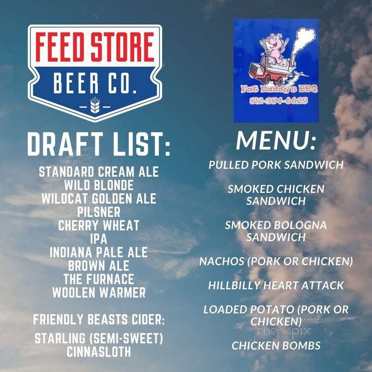 Feed Store Beer Co - Bloomfield, IN menu_pic