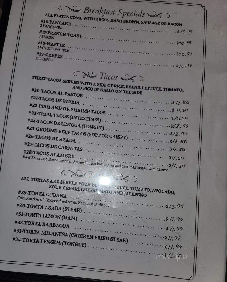 Roque Burrito's and Mexican Food - Carlsbad, NM menu_pic