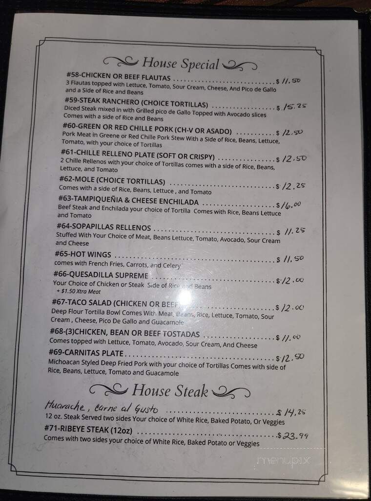 Roque Burrito's and Mexican Food - Carlsbad, NM menu_pic