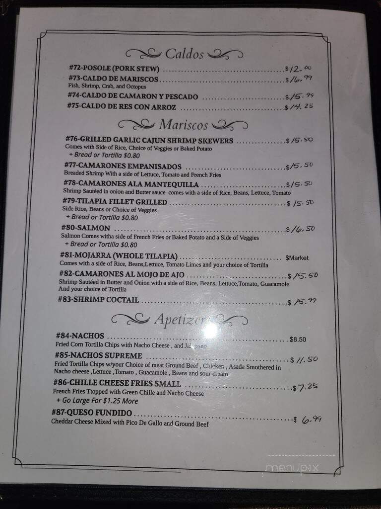 Roque Burrito's and Mexican Food - Carlsbad, NM menu_pic