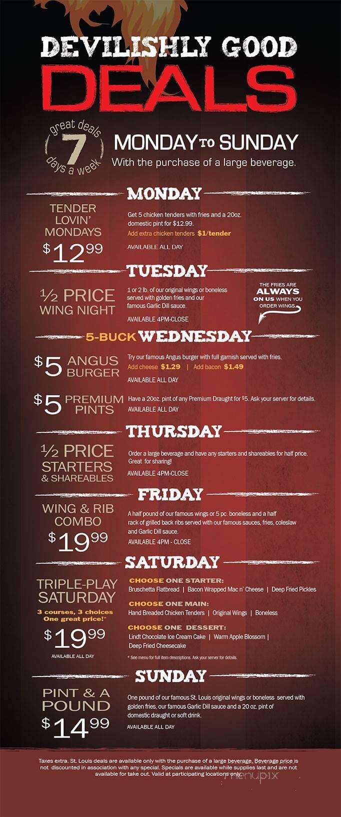 St Louis Bar and Grill - Ottawa, ON menu_pic