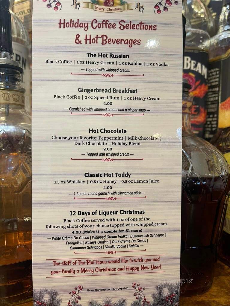 The Pint Haus - Tell City, IN menu_pic