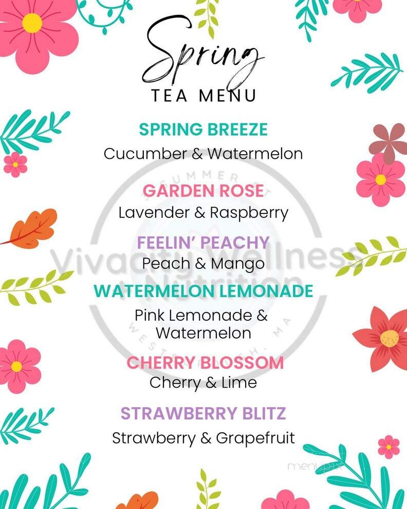 Vivacity Wellness & Nutrition - Westborough, MA menu_pic